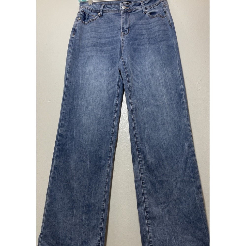 Flamingals Wide Leg Straight Jeans Womens XL 12 14 Medium Wash Streetwear Slouch